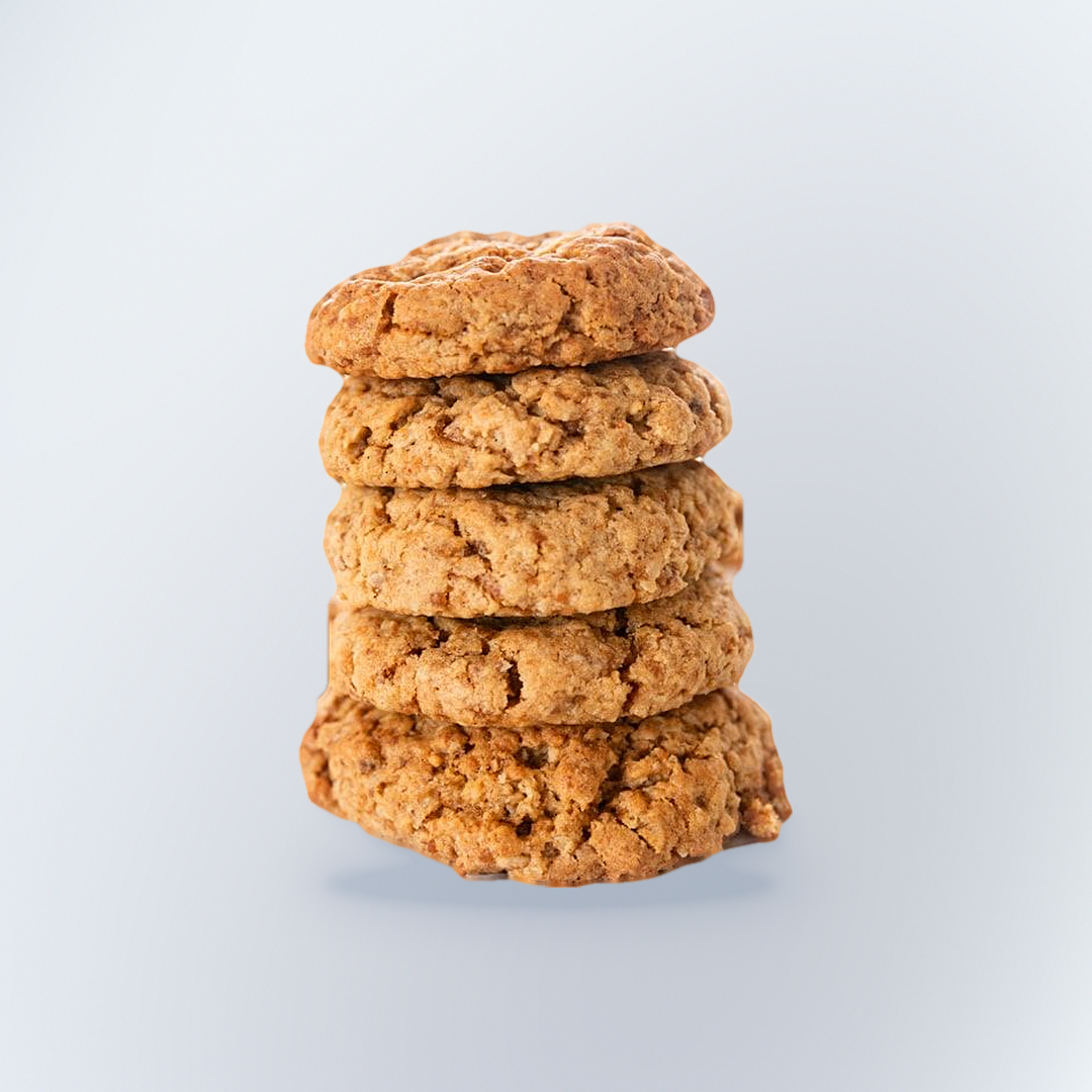 Stack of oatmeal raisin cookies